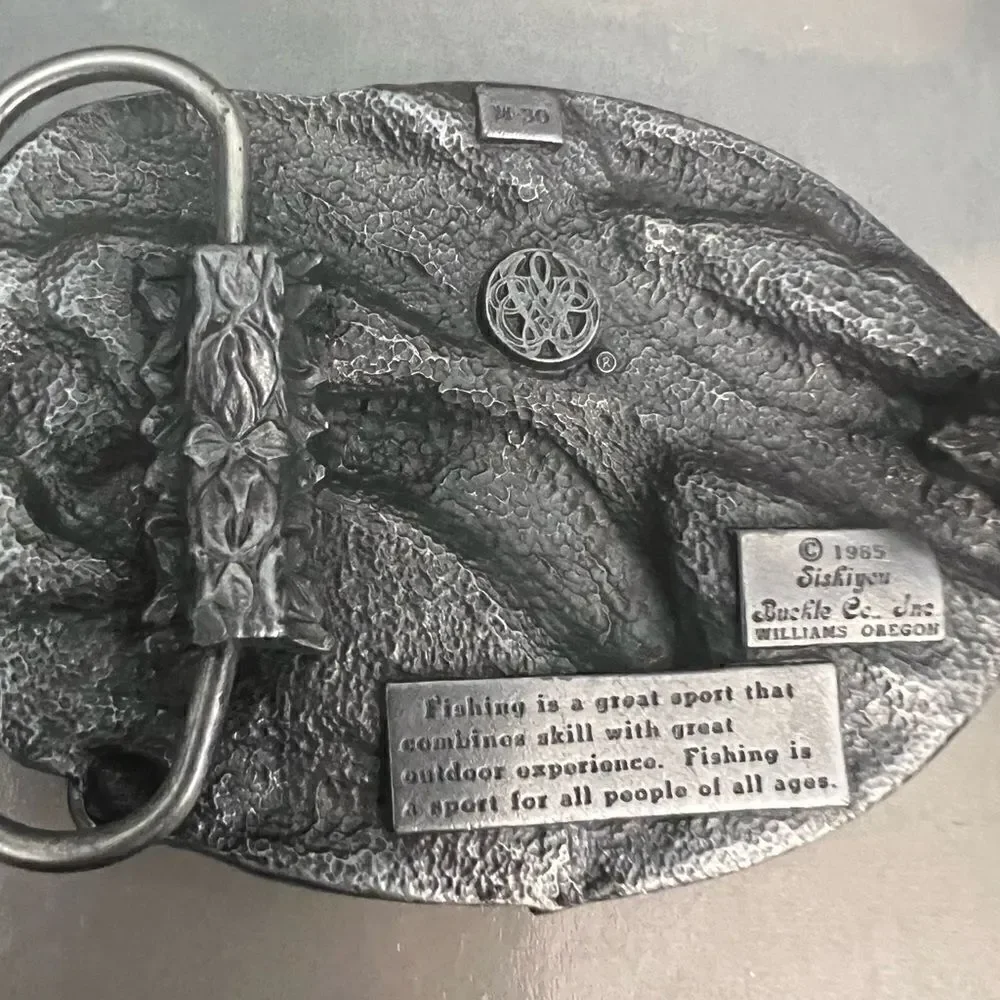 Siskiyou Vintage I’d Rather Be Fishing Siskiyou Buckle Co 1985 Belt Buckle.